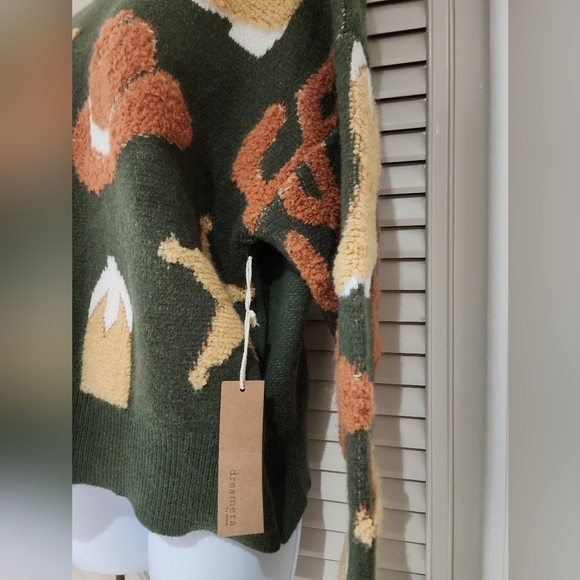 Dreamers By Debut Western-Inspired Green Sweater Juniors S NWT - Picture 5 of 7